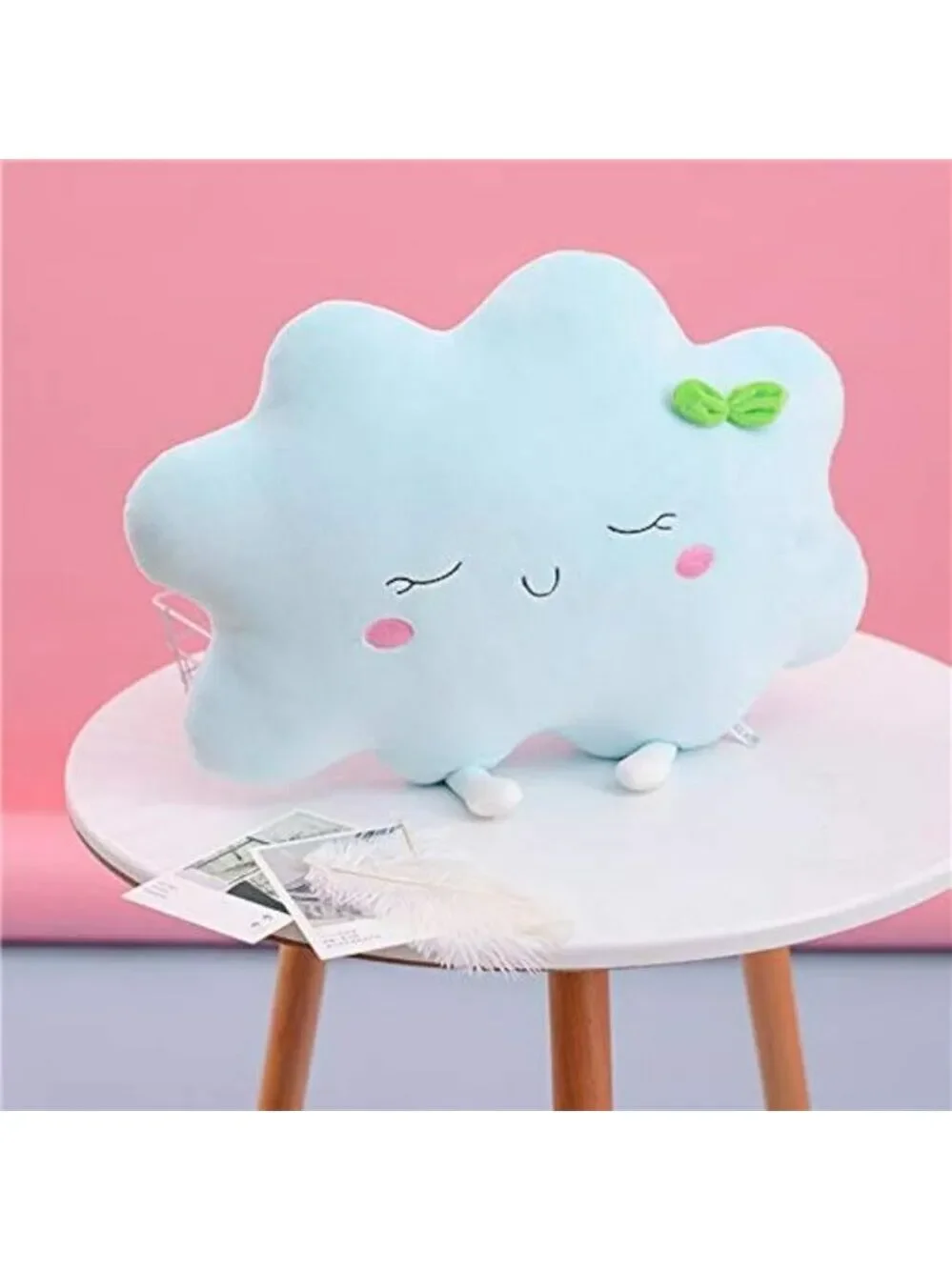 Blue Sun Pillow Plush Cushion 16 inch Round Chair Cushion Kids Room Decor Gift